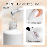 HEMA Free Colored Top Coat Nude Pink Milky White Top Gel Non-Wipe Soak Off UV LED Nail Art Gel Bulk Nail Supplies Private Label