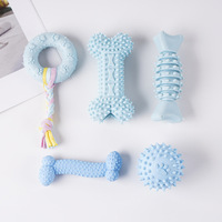 Bâton à mâcher indestructible et durable en TPR résistant aux morsures pour chiots de taille moyenne/grande - Jouet interactif pour animaux de compagnie pour le nettoyage des dents
