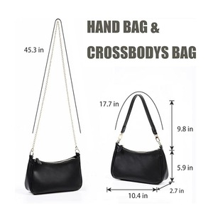 Pour Amazon Best-seller Hot Polyester Ling PU Designer Vente en gros Sacs à main en cuir Coréen Hobo Sac à bandoulière - Product Image 3