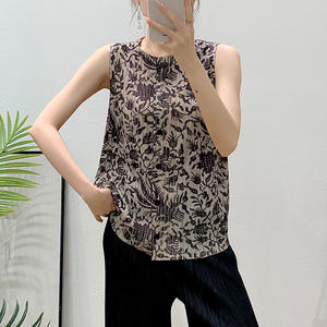 Miyake เสื้อกั๊กลำลองแขนกุดสำหรับผู้หญิงเป็นมิตรต่อสิ่งแวดล้อม, สินค้ามาใหม่ฤดูร้อน2025 - Product Image 4