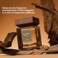 Diffuseur sans flamme carré grande capacité EAST HERBEN à l'arôme de bois de santal 500ML, durée de diffusion 30-60 jours, pour hôtels, diffuseurs à bâtonnets