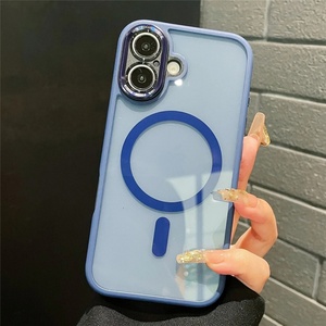 <b>For</b> iphone 17 Metal <b>Camera</b> Lens Transparent Phone case Tpu <b>Pc</b> Acrylic+tpu Bumper Shockproof Frame Cover - Product Image 5