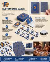 Cartes d'affirmation personnalisées imprimées sur mesure, cartes à jouer en papier personnalisées, jeu de cartes au design unique sur le devant et le dos pour les groupes et les amis