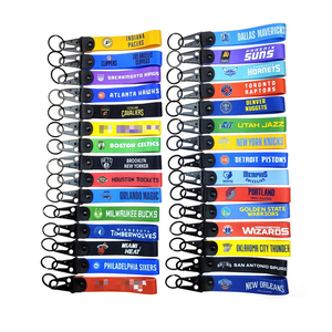 Porte-clés et lanière personnalisés en métal pour équipe de basketball NB, souvenir populaire des États-Unis, avec dragonne courte de basketball - Product Image 1