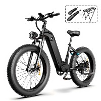 Vélo électrique rétro pour homme YUNQI EV900X, cadre en aluminium, moteur arrière sans balais 1000W, batterie lithium 52V, pour adultes, montagne