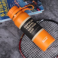 Hervidor deportivo de acero inoxidable de gran capacidad de 850ml para exteriores con red de té 304, taza de pulverización de conservación de calor al vacío de plástico