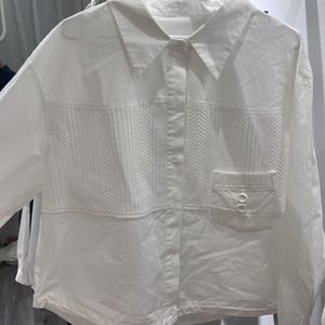 2025 Frühling Neuer Stil Koreanische Retro Damen Einfache Lockere Lässige Atmungsaktive Gewebte Einfarbig Gefärbte Bluse 100% Baumwolle - Product Image 2