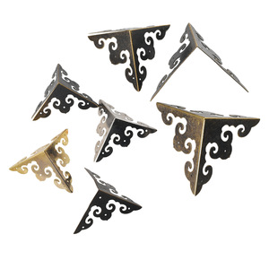 New Chinese Style <b>Corner</b> <b>Protectors</b> Carbon Steel Antique Bronze Finish For Wooden Box Furniture Durable Stamping Design - Product Image 5