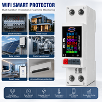 JIUJI WiFi Smart DIN Rail Protector Over Under Voltage Over Current Fuite 30mA Over Temperature Auto Reset KWh Meter Relay