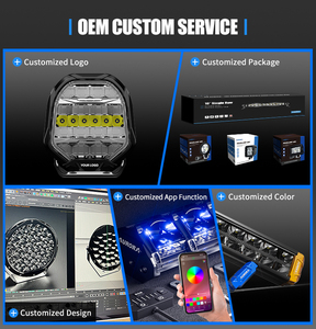 Đèn LED chiếu sáng ngoài trời AURORA mới, 5 inch, tròn, dành cho xe tải, đèn pha kép, đèn chạy ban ngày (DRL) - Product Image 5