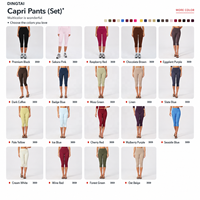 Ensemble de sport Dingtai pour femme : Soutien-gorge de sport rembourré à col en V et pantalon capri taille haute à effet galbant, brossé et à séchage rapide