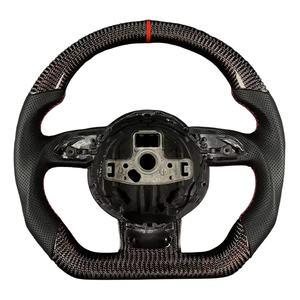 Volant en fibre de carbone Alcantara pour <span class=keywords><strong>Audi</strong></span> RS A3 A4 A5 A6 Q5 Q7 A7 <span class=keywords><strong>Q2</strong></span> Q3 S4 S5 S7 8V B8 C7 2007-2021 Volant de voiture - Product Image 1
