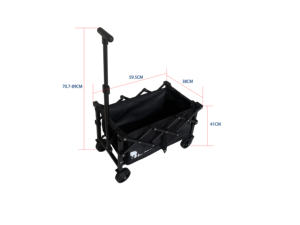 Nकंपनी YDC-2502 हल्के धातु फ्रेम भंडारण ढहने वाले बाहरी उपयोगिता वैगन ट्रॉली पोर्टेबल शिविर उपकरण ओएम - Product Image 2