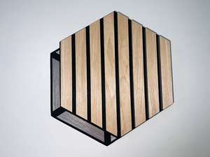 Современные 3D стеновые панели из МДФ элегантные и прочные гибкие акустические деревянные панели для отеля, отличная обработка стен - Product Image 2