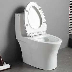 New Arrival White S-trap 1 Piece Ceramic Toilet Wc Piss Banheiro Closestool Dual Flush Toilets