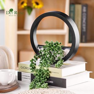 Plantes artificielles fausses fleurs plantes vertes en plastique plantes artificielles suspendues décoration florale murale - Product Image 6