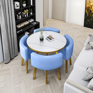 Combinaison de chaise de table à manger nordique simple pour petit bureau ou loisirs pour Internet Cafe Shop Réception Célébration-Style - Product Image 1