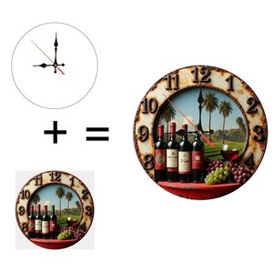 Round Wooden <b>Wall</b> <b>Clock</b> 25Cm <b>Silent</b> Rustic Farmhouse Decor For Living Room Home Decor - Product Image 5
