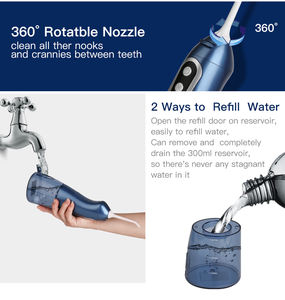 300ml IPX8 hilo <span class=keywords><strong>dental</strong></span> recargable viaje <span class=keywords><strong>Dental</strong></span> eléctrico portátil irrigador Oral limpiador de dientes inalámbrico hilo <span class=keywords><strong>dental</strong></span> de agua - Product Image 4