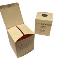 Boîte à bougies en matériaux recyclés avec forme personnalisable, impression quadrichromie et marquage à chaud, emballage cadeau