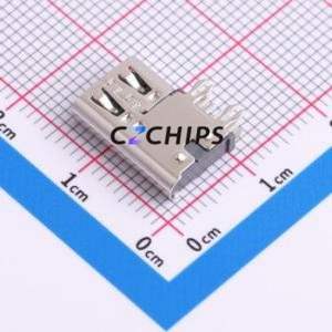 HX TYPE-C 6P-C DIP USB Connector Through hole Component (THT) Connector Type-C Female Side Insert 6P - Product Image 2