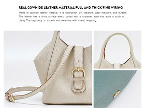 Nouvelles pochettes de soirée unies tendance pour femmes en cuir de vachette avec fermeture auto-agrippante et bandoulière amovible, capacité 3L et plus - Product Image 6