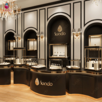 Conception de comptoir de bijouterie sur mesure Sundo, mobilier de magasin de montres et de bijoux, décoration complète du magasin, design gratuit