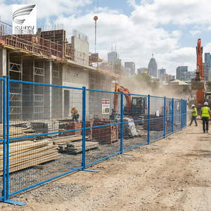निर्माण और स्थल सुरक्षा के लिए वेल्डेड वायर जाल के साथ स्क्वायर ट्यूब अस्थायी बाड़ पैनल - Product Image 3