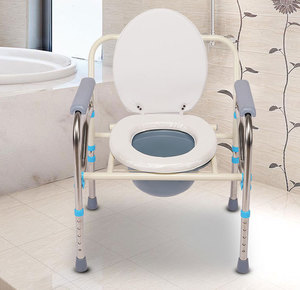 Chaise de toilette mobile portable en acier inoxydable pour personnes âgées, enceintes et handicapées, idéale pour le dropshipping Shopify - Product Image 6
