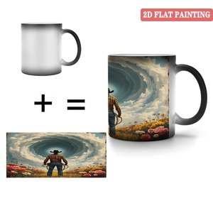 Frosted Black <b>Ceramic</b> Mug 11oz Heat Activated Sublimation <b>Cup</b> For Charity Events - Product Image 4