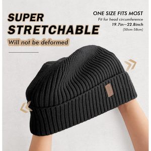 Premium Unisex in pile foderato accessori per sport invernali berretto caldo in maglia con risvolto per uomo e donna - Product Image 4