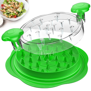 Máquina Desmenuzadora de Pollo Premium Pro de 10 Pulgadas, Herramienta Desmenuzadora de Carne Visible con Cepillo y Tenedor para Cocina, Barbacoa, Tacos y Ensaladas - Product Image 5