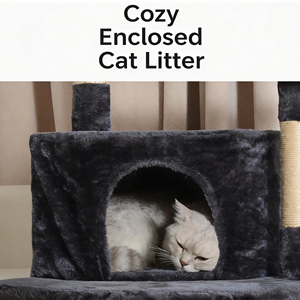 <span class=keywords><strong>Arbre</strong></span> à <span class=keywords><strong>chat</strong></span> en bois fait main de 1 m pour chats de grande taille et lourds, avec griffoir, tour d'escalade et maisonnette pour tous les chats - Product Image 4