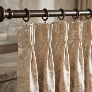 Rideaux occultants de luxe DaiRui en jacquard épais avec imprimé métallisé, pour salon et chambre, sur mesure - Product Image 4