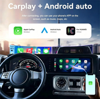 Radio de Coche con Pantalla Táctil Android Dual de 12.3 Pulgadas, Navegación GPS, Reproductor Multimedia Carplay para Toyota FJ 2007-2017