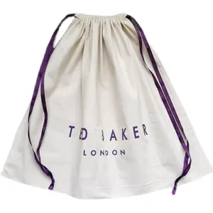 Reusable Eco Friendly Cotton Canvas Dust Bag Muslin Drawstring Bag With Logo