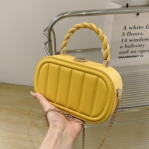 Nuevo Bolso de Mano Cuadrado Mini con Cadena en Relieve Estilo Coreano para Mujer, Bolso de Hombro Cruzado de Lujo con Textura - Product Image 4