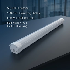 Luminaire LED Tri-Proof 40W IP67 Étanche pour Plafond Industriel avec Résistance aux Chocs IK10 et Conception Anti-Corrosion - Product Image 2
