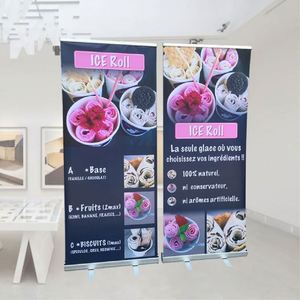 Advertising Aluminum Portable Retractable <b>Roll</b> up Banner Stand - Product Image 1