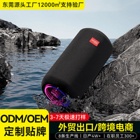 Haut-parleur sans fil portable d'extérieur de haute qualité avec son puissant, design en tissu, subwoofer audio premium pour voiture
