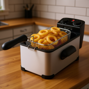 Friteuse électrique en acier inoxydable de 3,2 litres avec minuteur pour usage domestique - Product Image 2