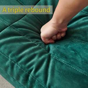 Pouf d'angle vert canapé paresseux pour <span class=keywords><strong>coin</strong></span> du <span class=keywords><strong>feu</strong></span> pour salon chambre salon appartement lieu <span class=keywords><strong>de</strong></span> jeu éponge en tissu durable - Product Image 6