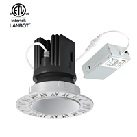 Luminaires encastrés carrés ETL IP65 de 3 pouces pour plafond, spots LED sans boîtier, éclairage orientable 5CCT
