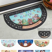 Tapis de porte vierges semi-circulaires pour sublimation, entreposés aux États-Unis