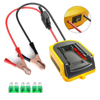 Adaptateur de batterie au lithium pour outils électriques Makita Dewei Mi Woqili Ubi, pince de batterie, pince crocodile avec interrupteur fusible
