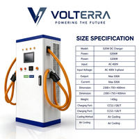 Nouvelle station de recharge rapide DC 320 kW, montée au sol, chargeur de véhicules électriques, version standard CCS2 GB T, CHAdeMO en option, max 500 A, pour utilisation sur autoroute