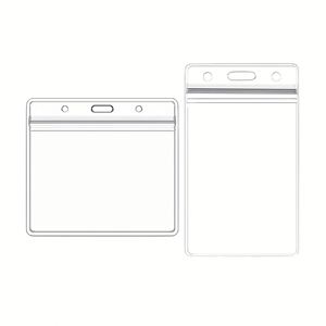 Porte-cartes souple en PVC imperméable Holywish X616, transparent, 3x4, pour cartes d'identité - Product Image 4