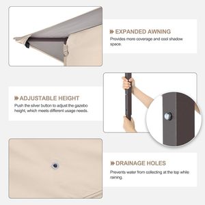 ABCCANOPY Carpa Plegable Gazebo Laterales de Malla Cenador Pop Up de Jardin Techo Doble y Bolsas de Arena Proteccion UV EZ UP - Product Image 4