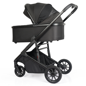 Ensemble de poussette de luxe 3-en-1 pour nouveau-né, avec nacelle et siège auto, idéal pour les voyages – Vente en gros - Product Image 2
