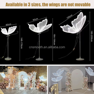 Alas de Mariposa Móviles con Luces LED Eléctricas para Decoración de Pasillos de Boda, Escenarios y Fiestas - Product Image 5